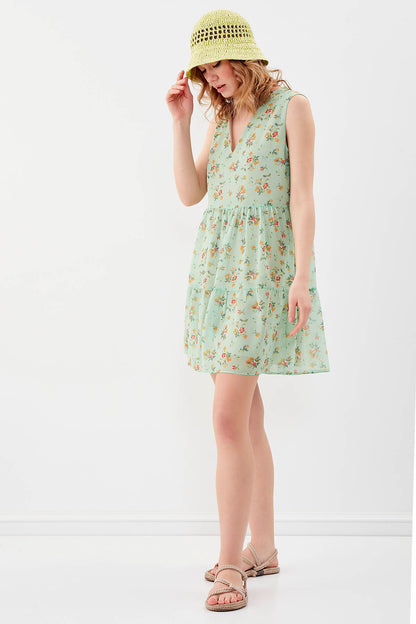 FLORAL CHIFFON DRESS