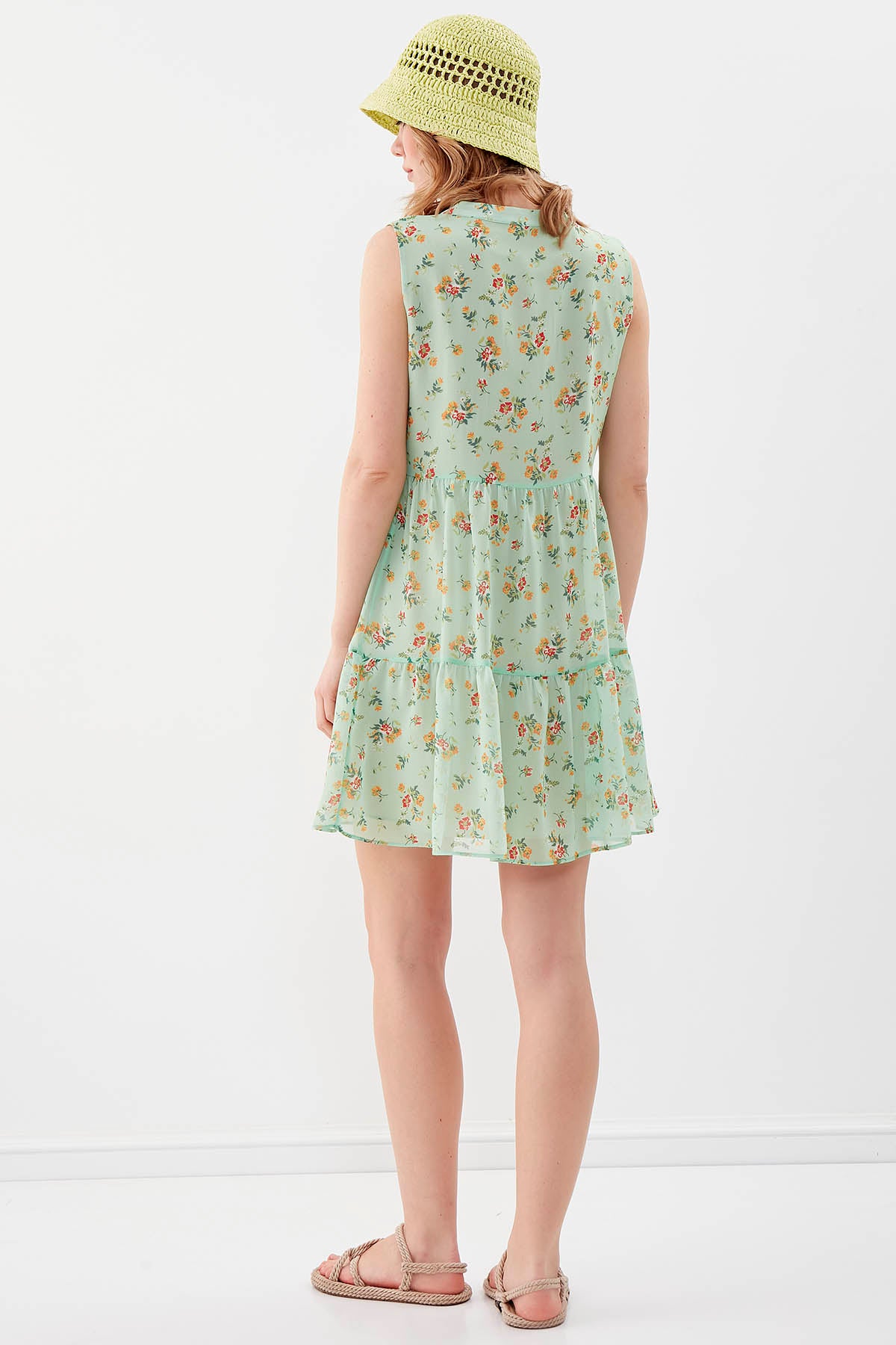 FLORAL CHIFFON DRESS