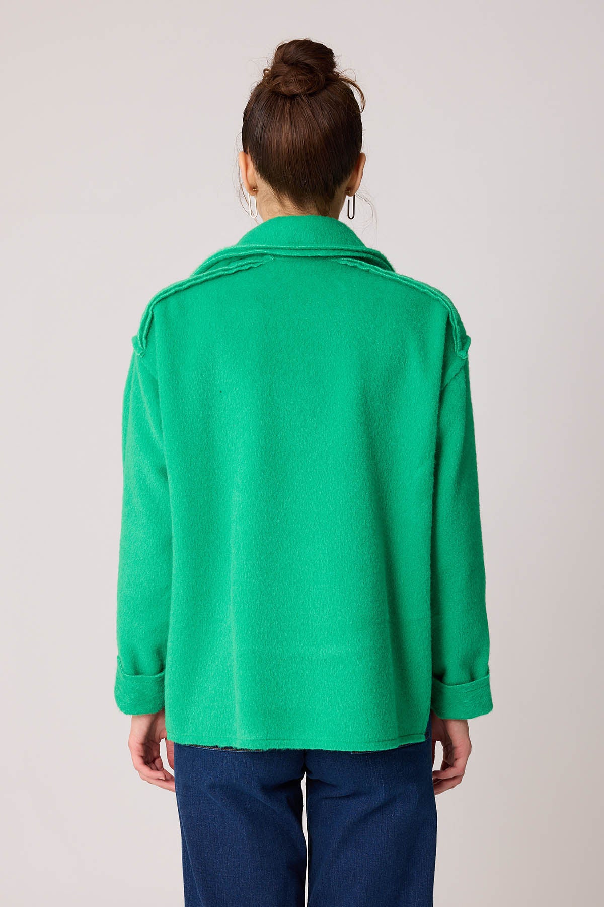 REVERSE STITCH JACKET WITH DUAL POCKET ZIPPERS