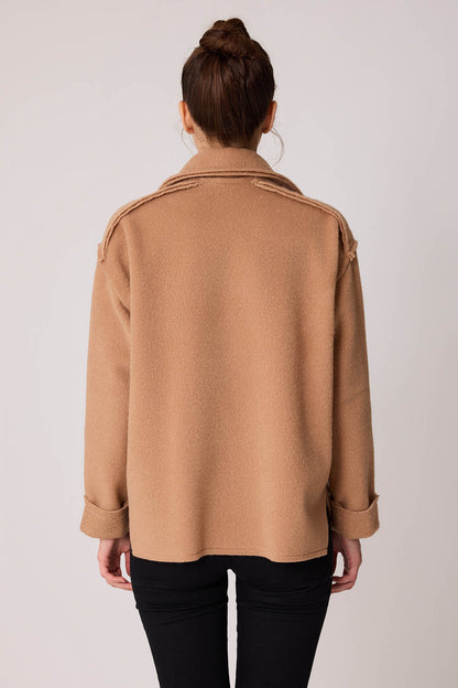 REVERSE STITCH JACKET WITH DUAL POCKET ZIPPERS