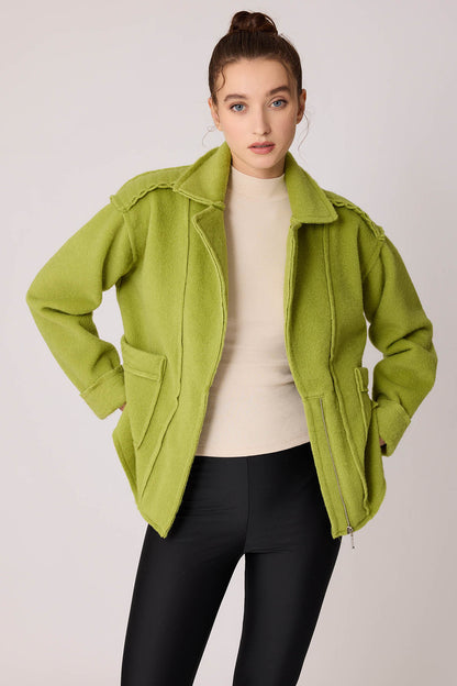 REVERSE STITCH JACKET WITH DUAL POCKET ZIPPERS