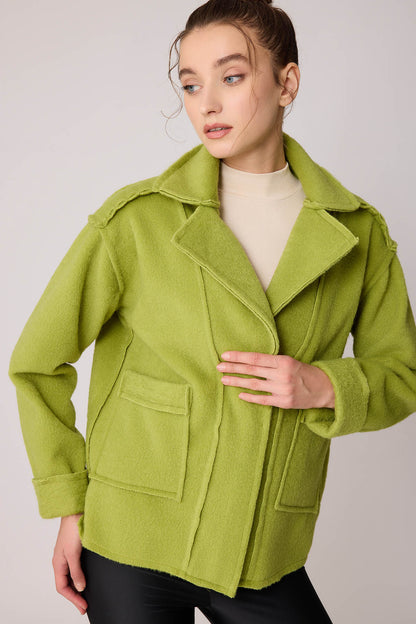 REVERSE STITCH JACKET WITH DUAL POCKET ZIPPERS
