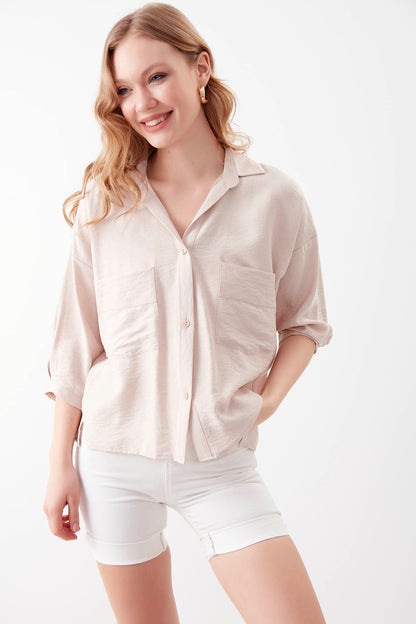 DOUBLE POCKET HALF SLEEVE SHIRT