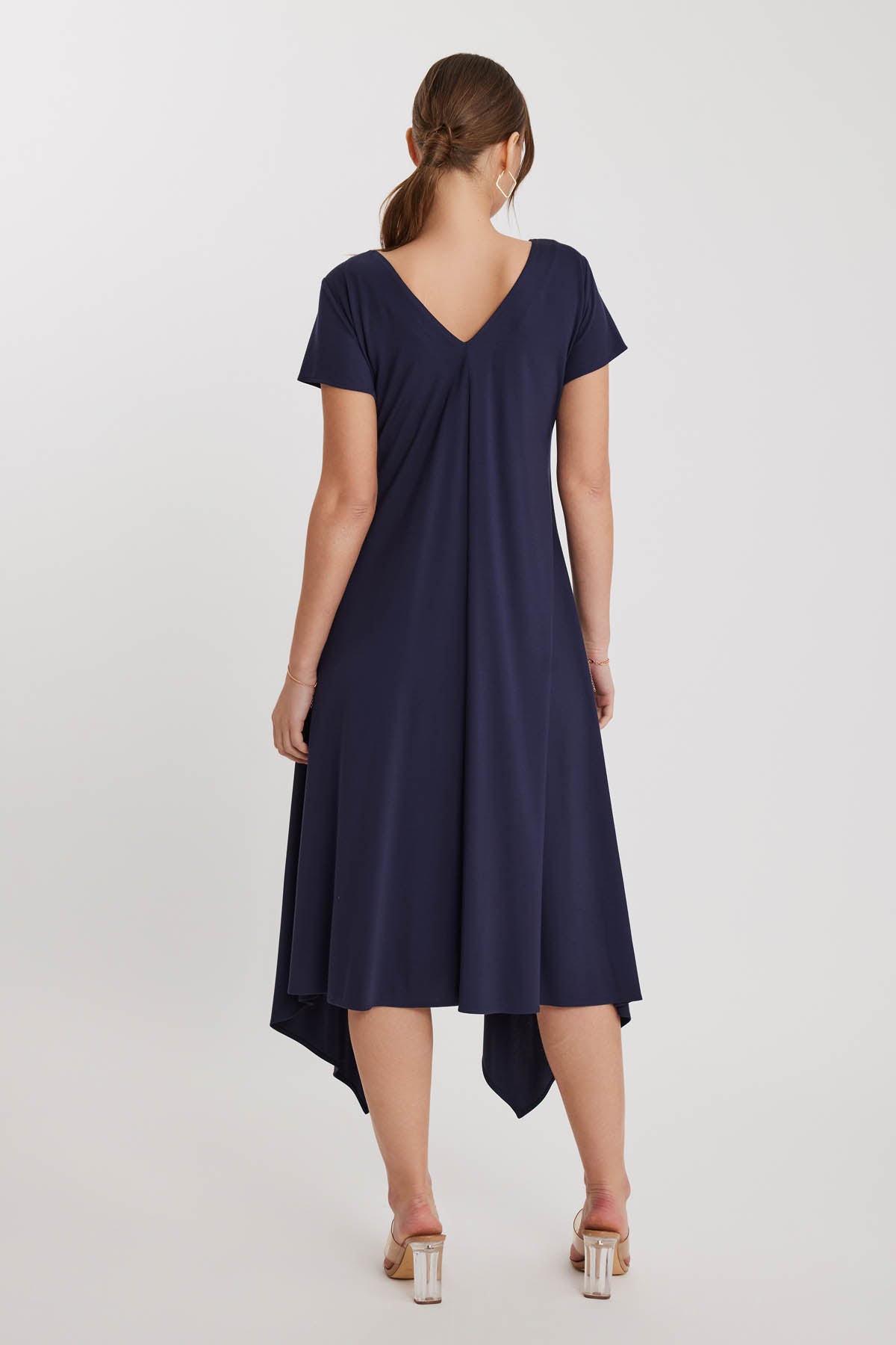 V COLLAR CLOTH SALAVAR DRESS