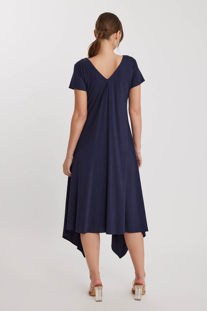 V COLLAR CLOTH SALAVAR DRESS