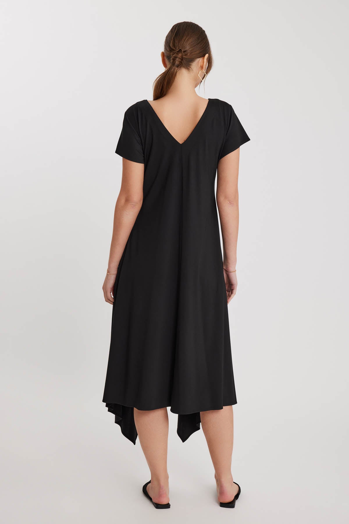V COLLAR CLOTH SALAVAR DRESS