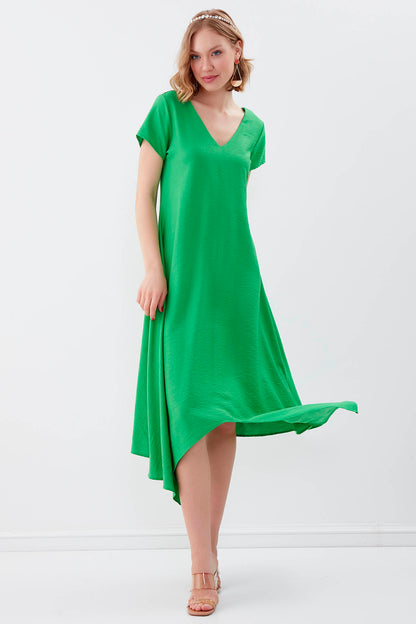 DOUBLE V COLLAR SHALVAR DRESS
