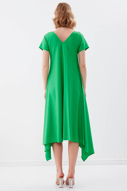 DOUBLE V COLLAR SHALVAR DRESS