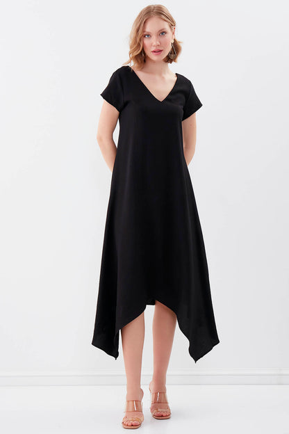 DOUBLE V COLLAR SHALVAR DRESS