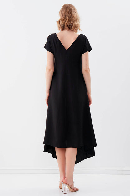 DOUBLE V COLLAR SHALVAR DRESS
