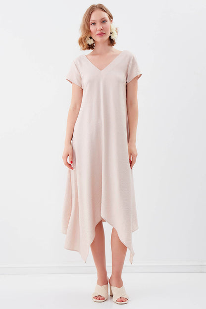 DOUBLE V COLLAR SHALVAR DRESS