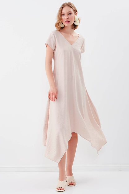 DOUBLE V COLLAR SHALVAR DRESS