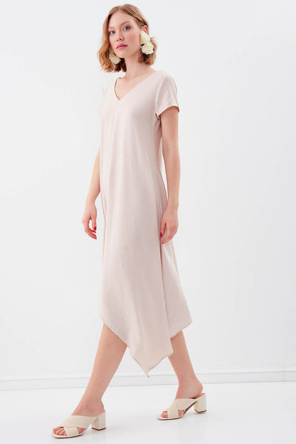 DOUBLE V COLLAR SHALVAR DRESS