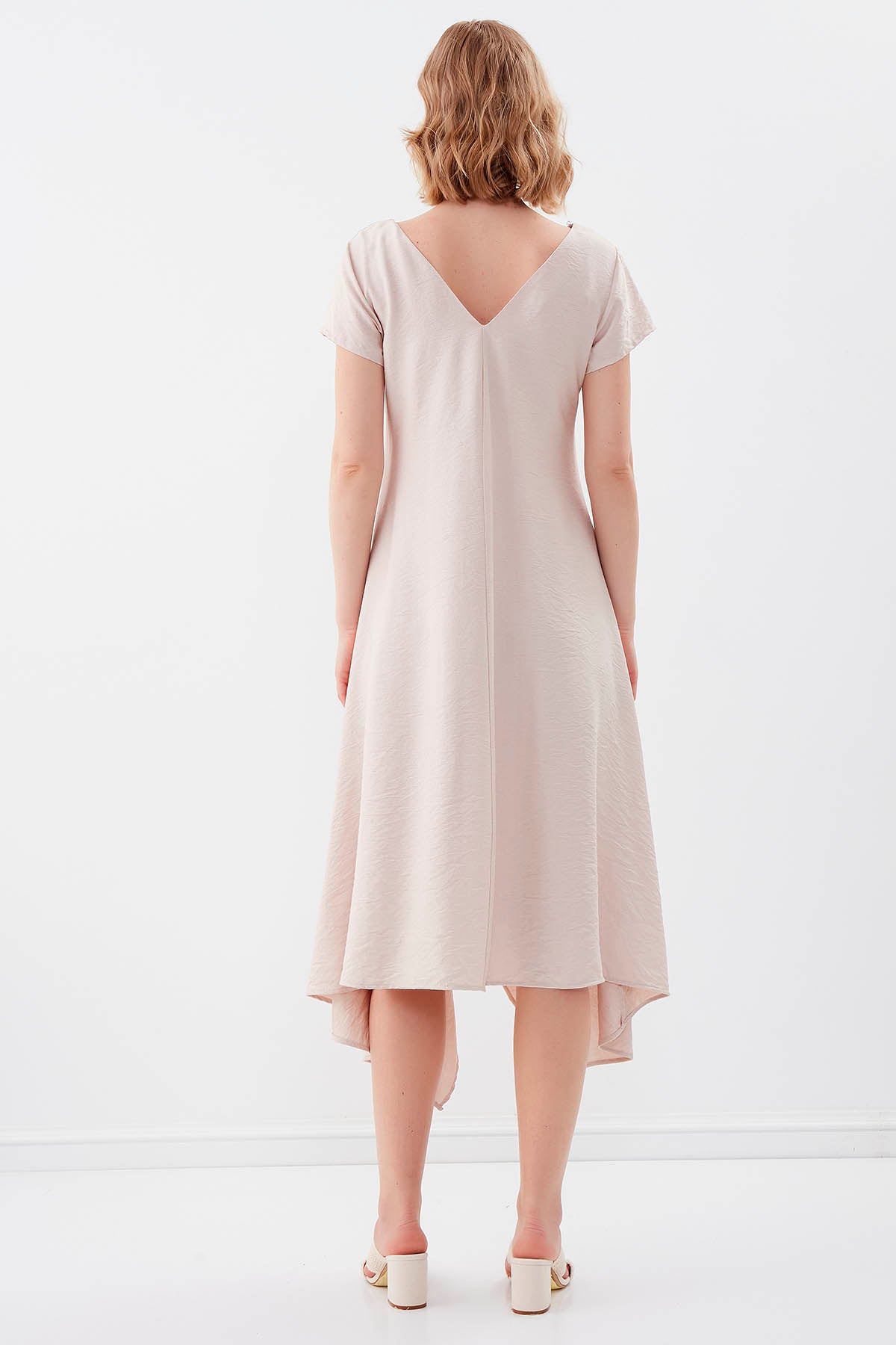 DOUBLE V COLLAR SHALVAR DRESS