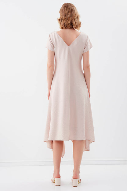DOUBLE V COLLAR SHALVAR DRESS