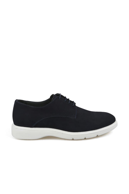 Suet Navy 100% Leather Casual Shoes