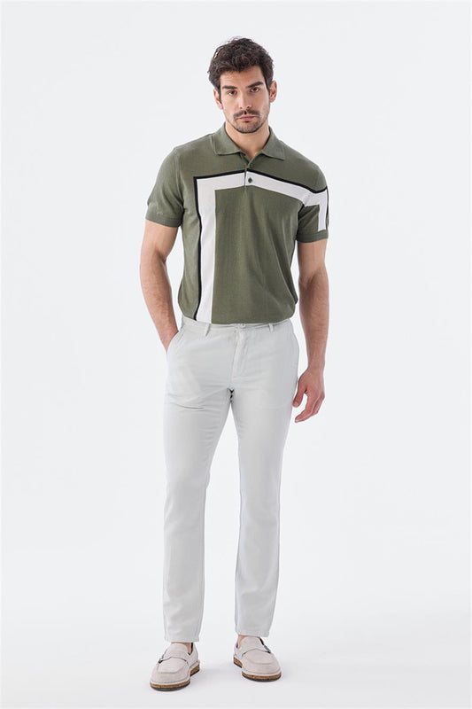 Grey Comfort Fit Cotton Side Pocket Trousers