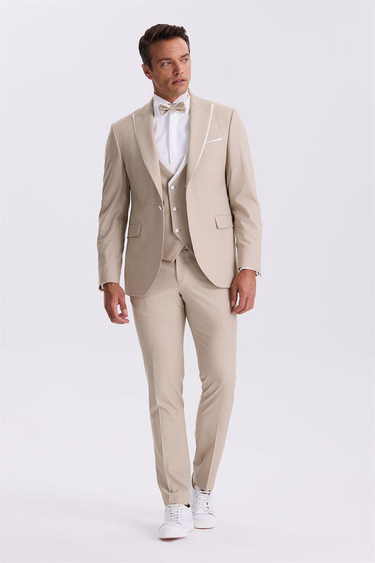 Mink Slim Fit Squirrel Collar Coat And Smokin Wedding Suit
