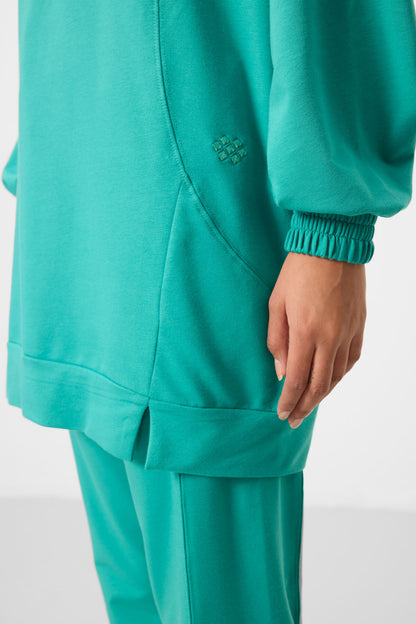 Basic Oversize Women's Tracksuit Tunic Set - 95347