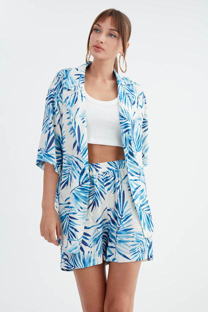 LEAF PATTERNED SALSA JACKET