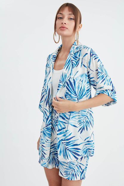 LEAF PATTERNED SALSA JACKET