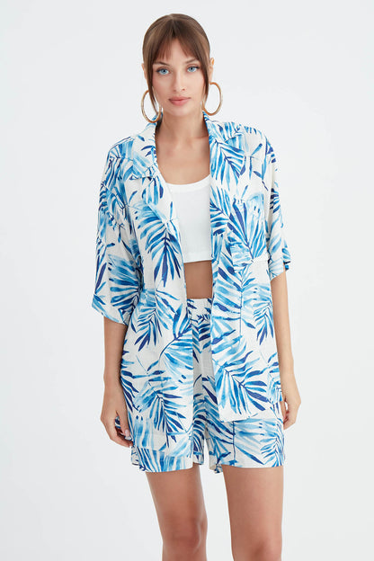 LEAF PATTERNED SALSA JACKET