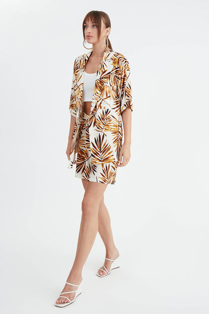 LEAF PATTERNED SALSA JACKET