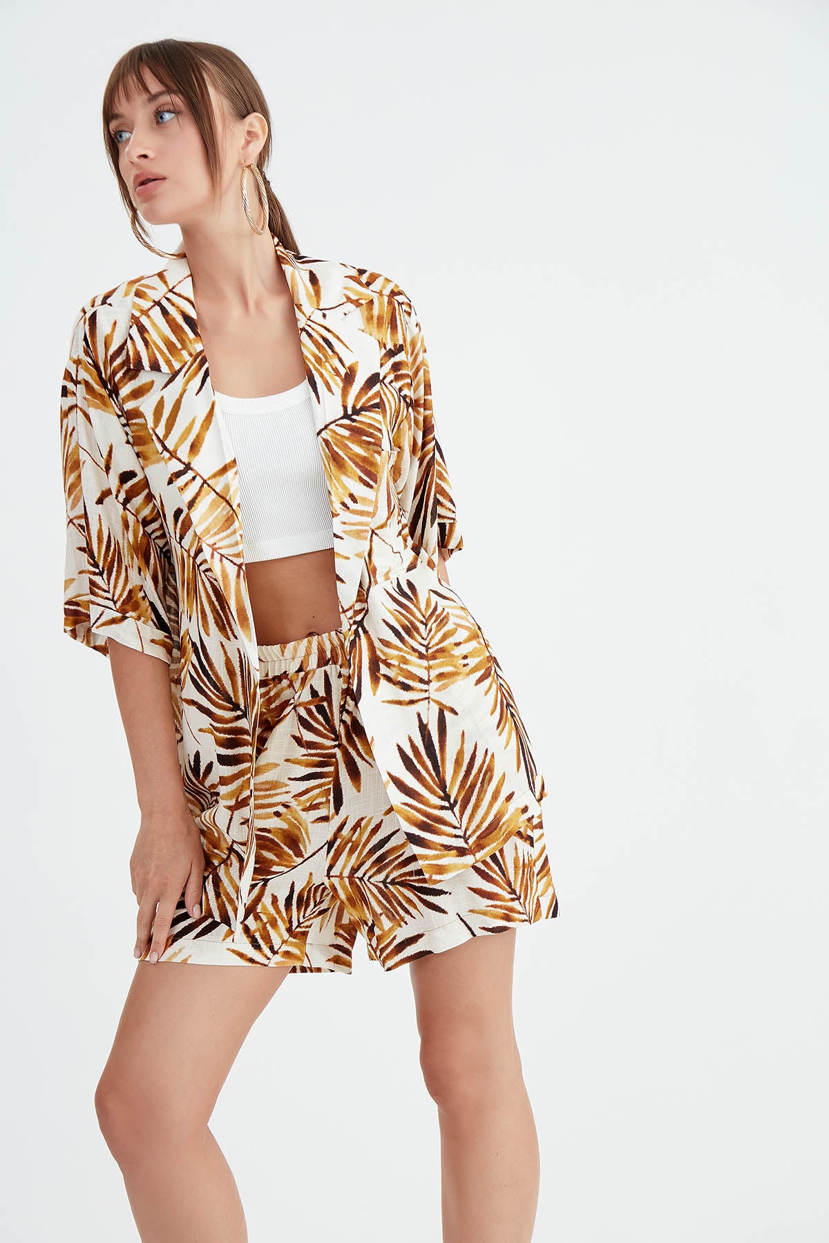 LEAF PATTERNED SALSA JACKET