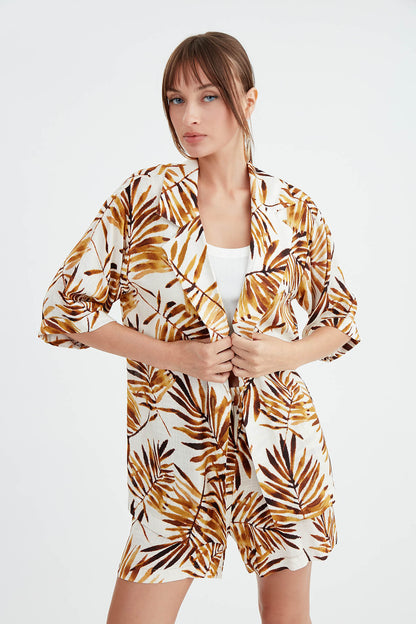 LEAF PATTERNED SALSA JACKET