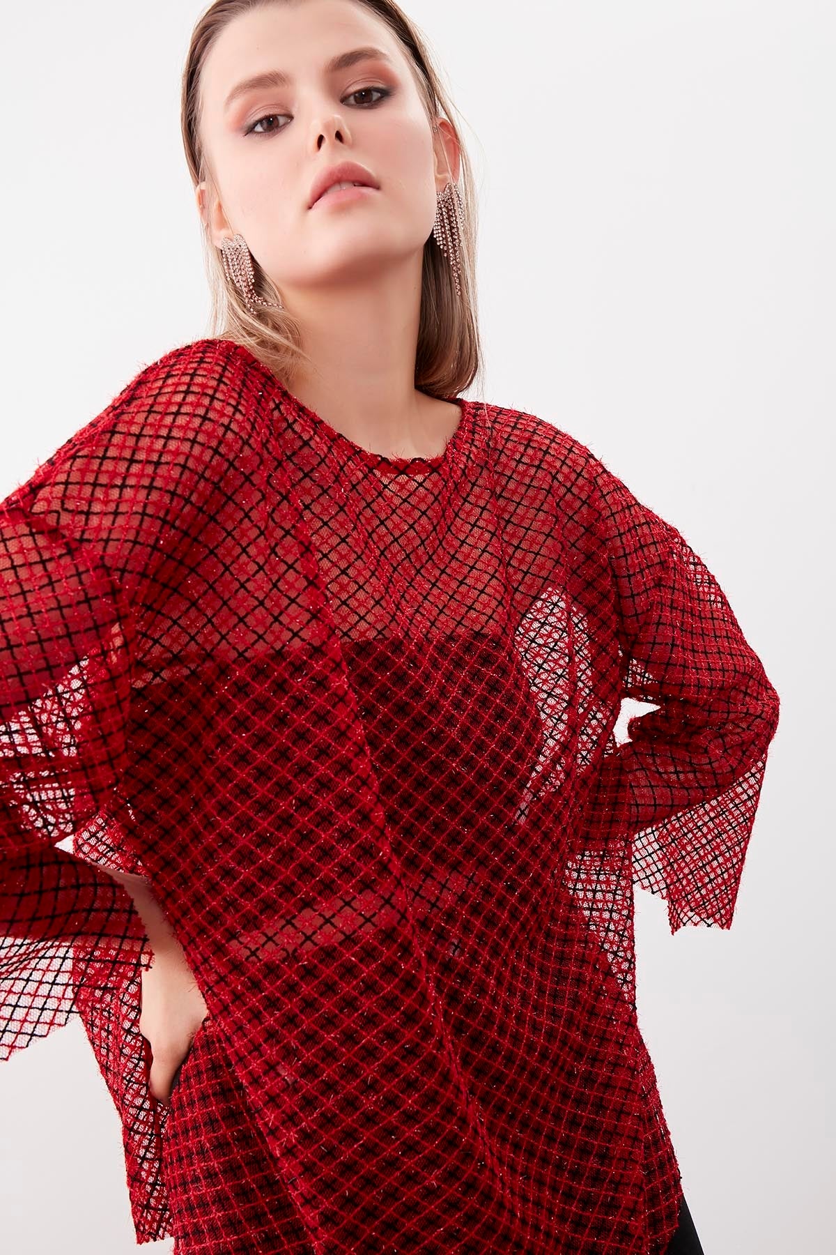 TRANSPARENT PATTERNED BLOUSE