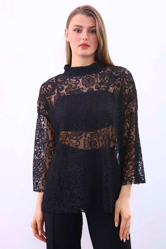 TRANSPARENT PATTERNED BLOUSE