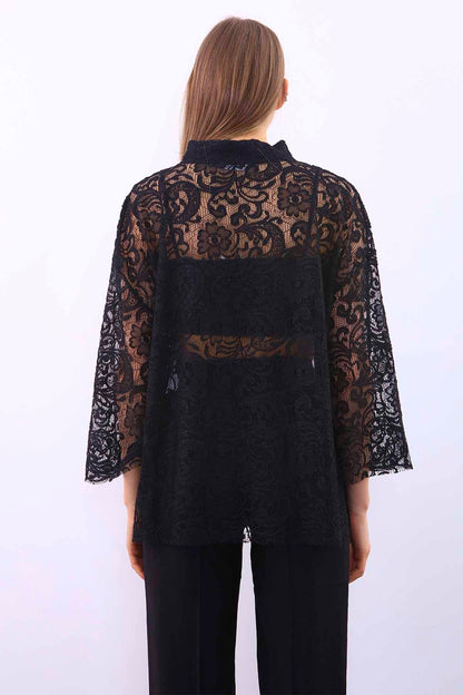 TRANSPARENT PATTERNED BLOUSE
