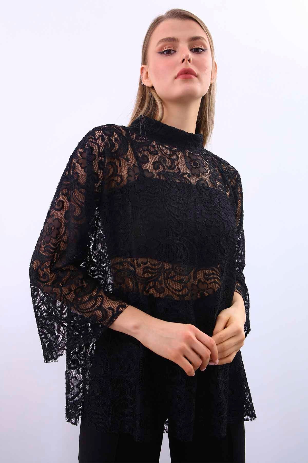 TRANSPARENT PATTERNED BLOUSE
