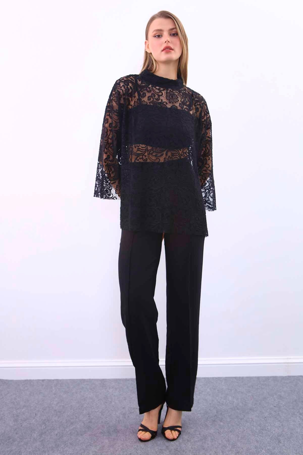TRANSPARENT PATTERNED BLOUSE