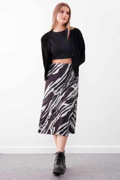 ELEGANT PATTERNED LONG SKIRT