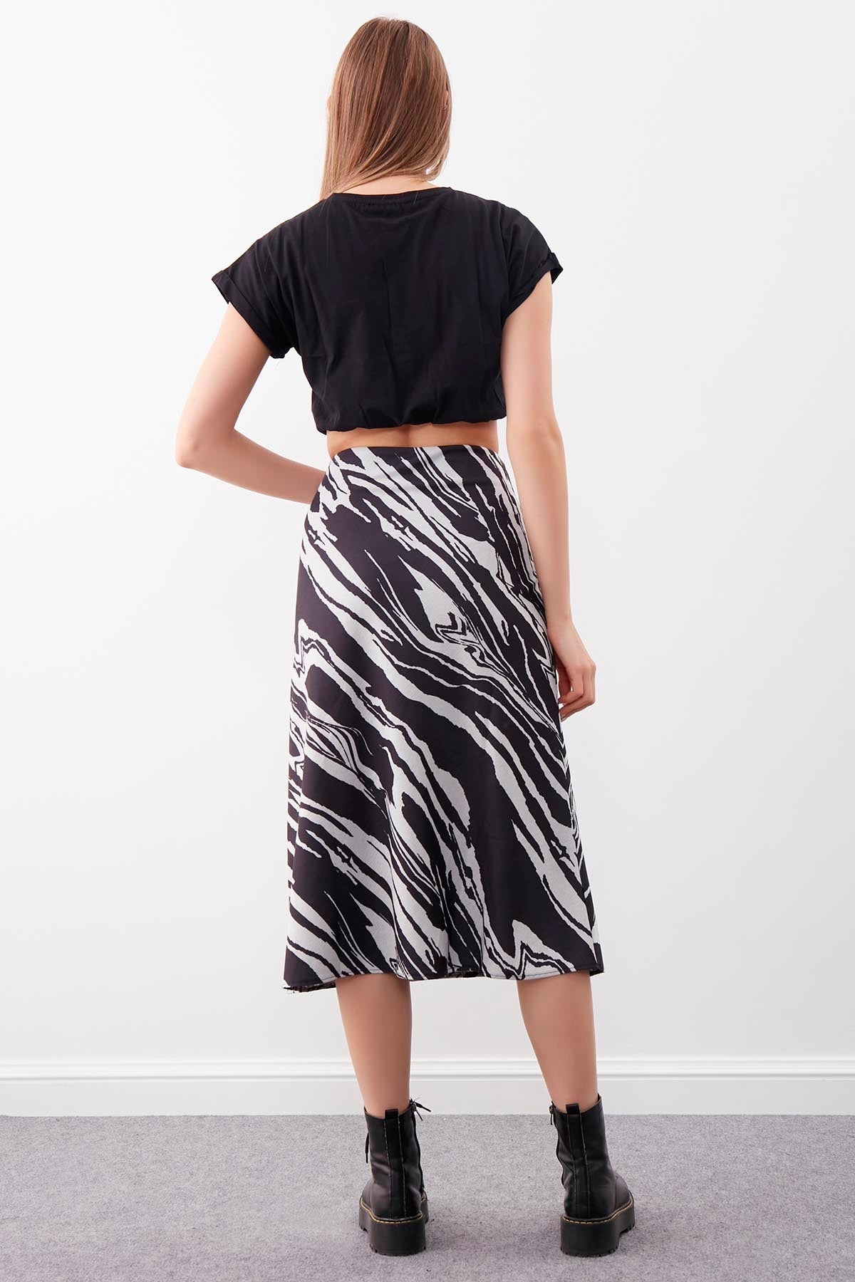 ELEGANT PATTERNED LONG SKIRT