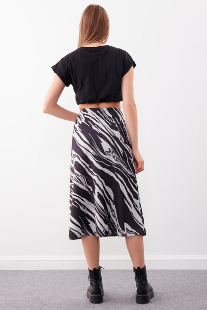 ELEGANT PATTERNED LONG SKIRT