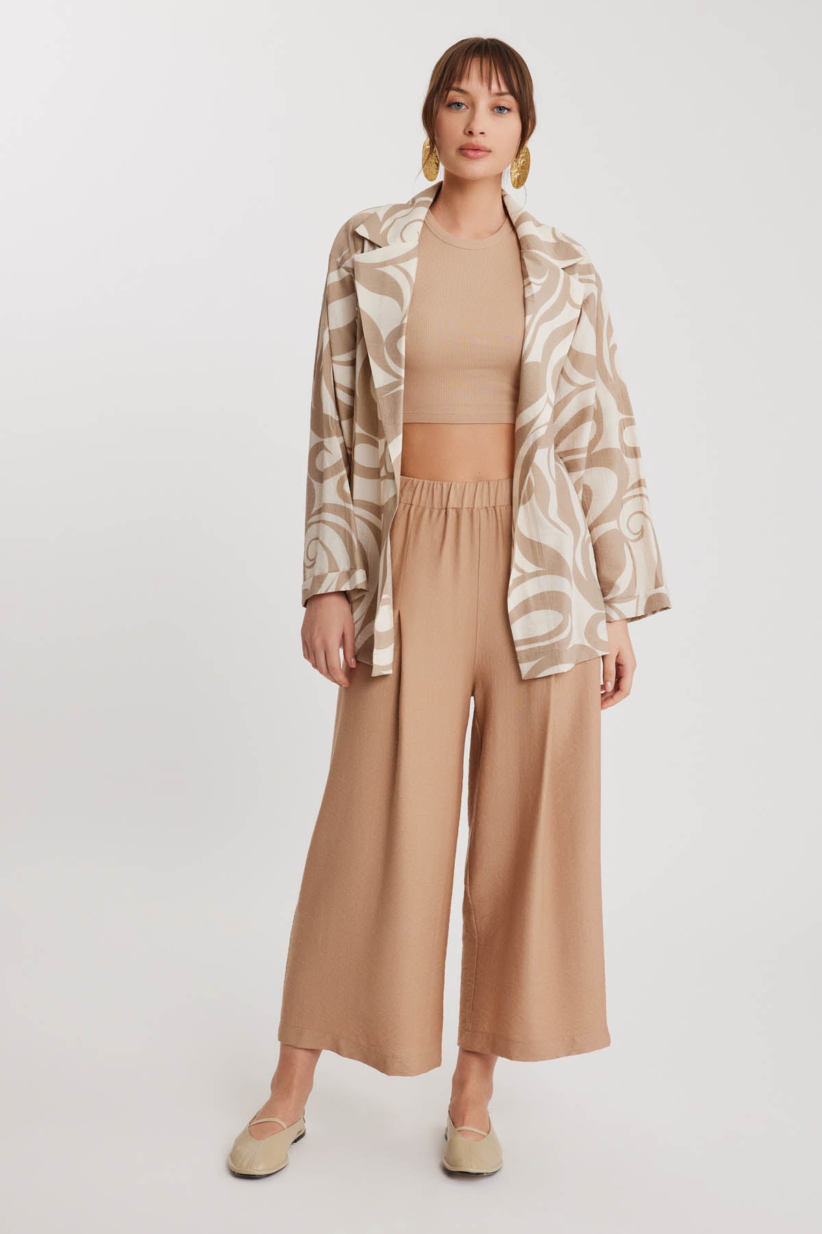 CRINKLE JACKET WITH PATTERN