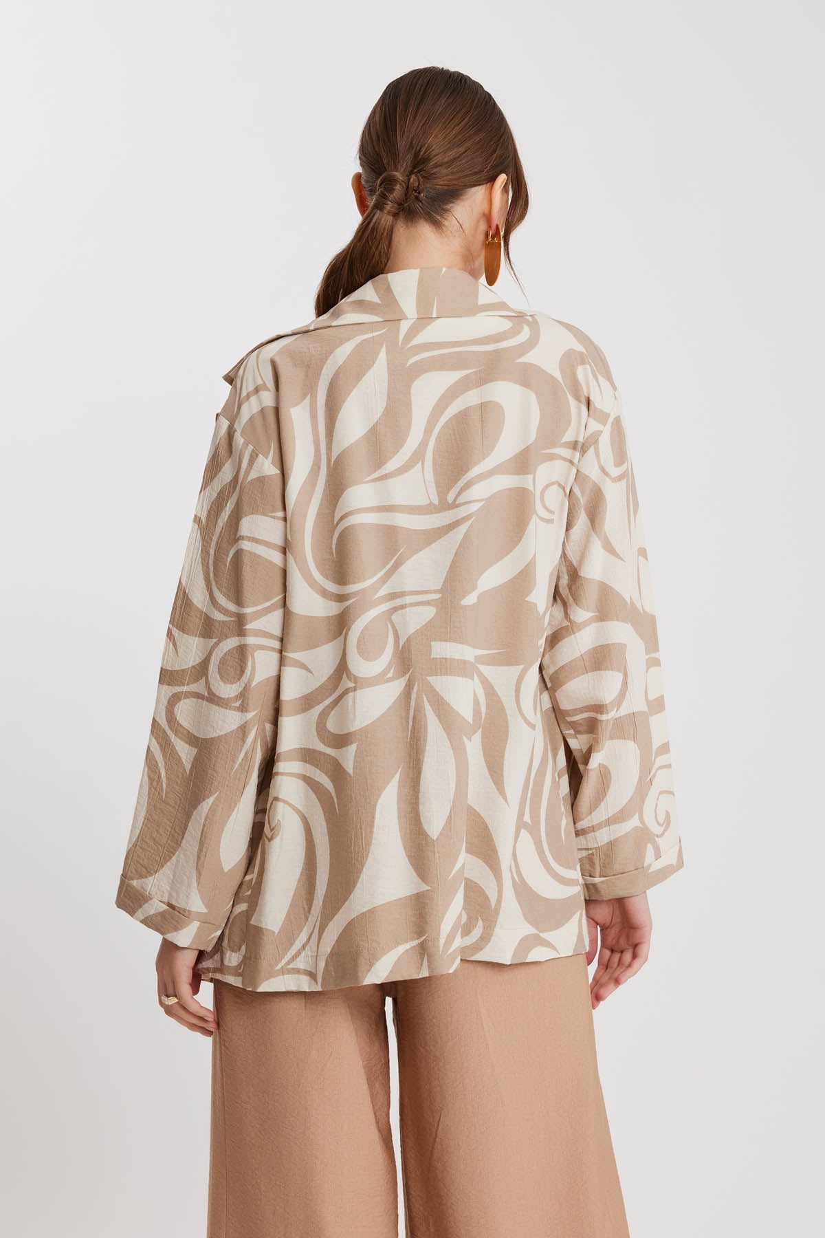 CRINKLE JACKET WITH PATTERN