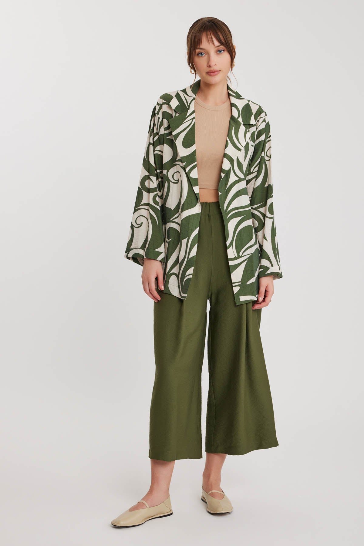 CRINKLE JACKET WITH PATTERN