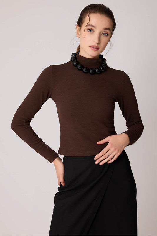 TURTLENECK CROP BLOUSE