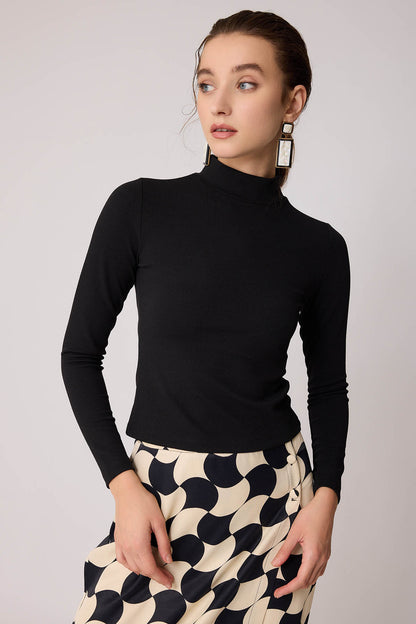 TURTLENECK CROP BLOUSE