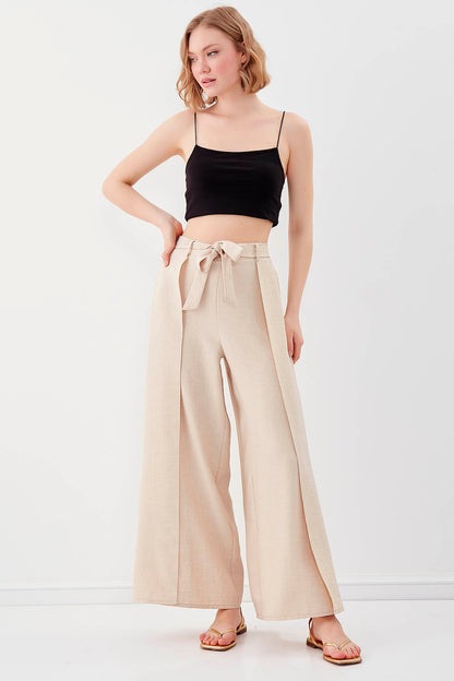 SIDE SPLIT-APART WAIST-BINDING TROUSERS