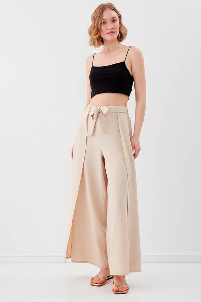 SIDE SPLIT-APART WAIST-BINDING TROUSERS