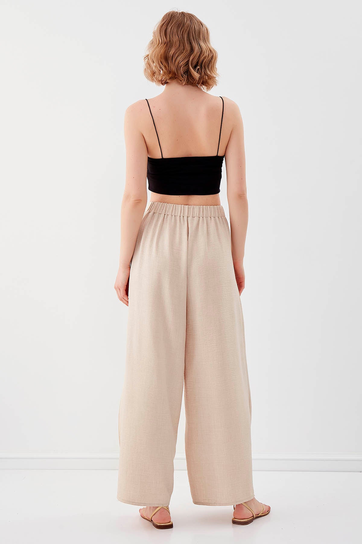 SIDE SPLIT-APART WAIST-BINDING TROUSERS