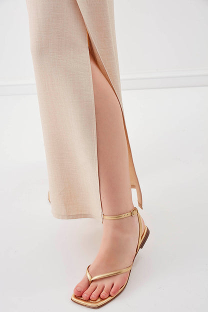 SIDE SPLIT-APART WAIST-BINDING TROUSERS
