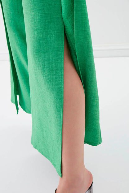 SIDE SPLIT-APART WAIST-BINDING TROUSERS