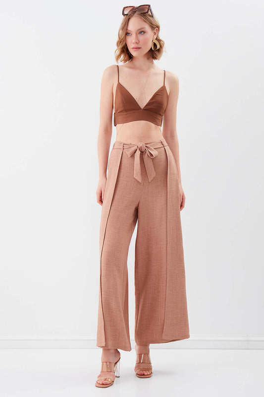 SIDE SPLIT-APART WAIST-BINDING TROUSERS