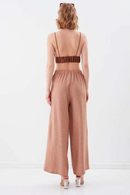 SIDE SPLIT-APART WAIST-BINDING TROUSERS