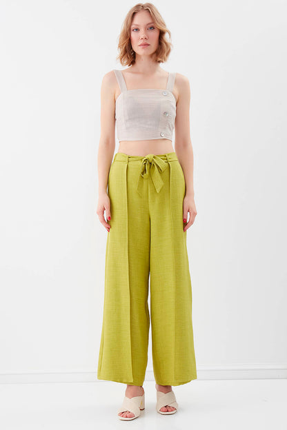 SIDE SPLIT-APART WAIST-BINDING TROUSERS